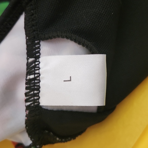 Reggae Style, Red, Green, Black, Gold V-Neck 1 Piece Swimsuit - Picture 7 of 9